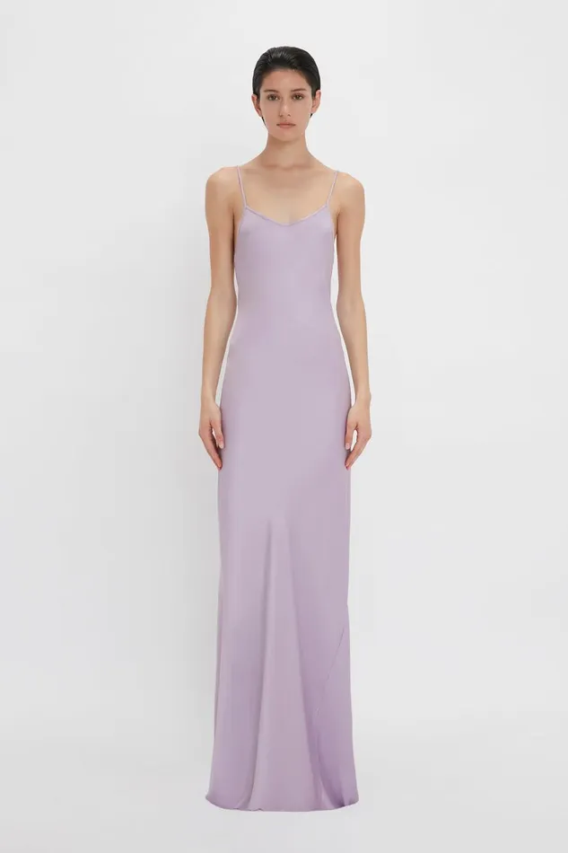 Dresses Women Victoria Beckham Low Back Cami FloorLength Dress In Petunia