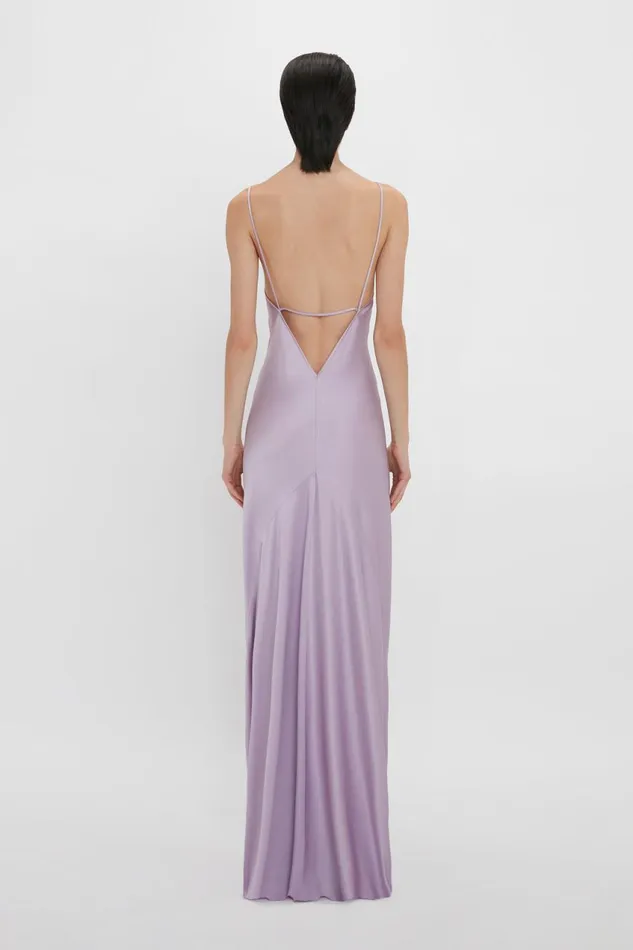 Dresses Women Victoria Beckham Low Back Cami FloorLength Dress In Petunia