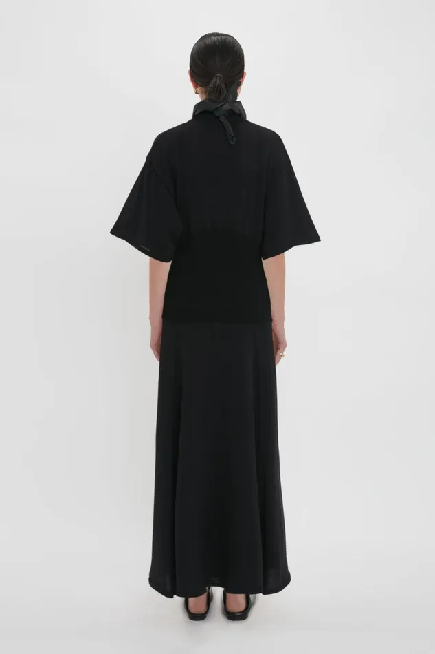 Dresses Women Victoria Beckham Panelled Knit Dress In Black