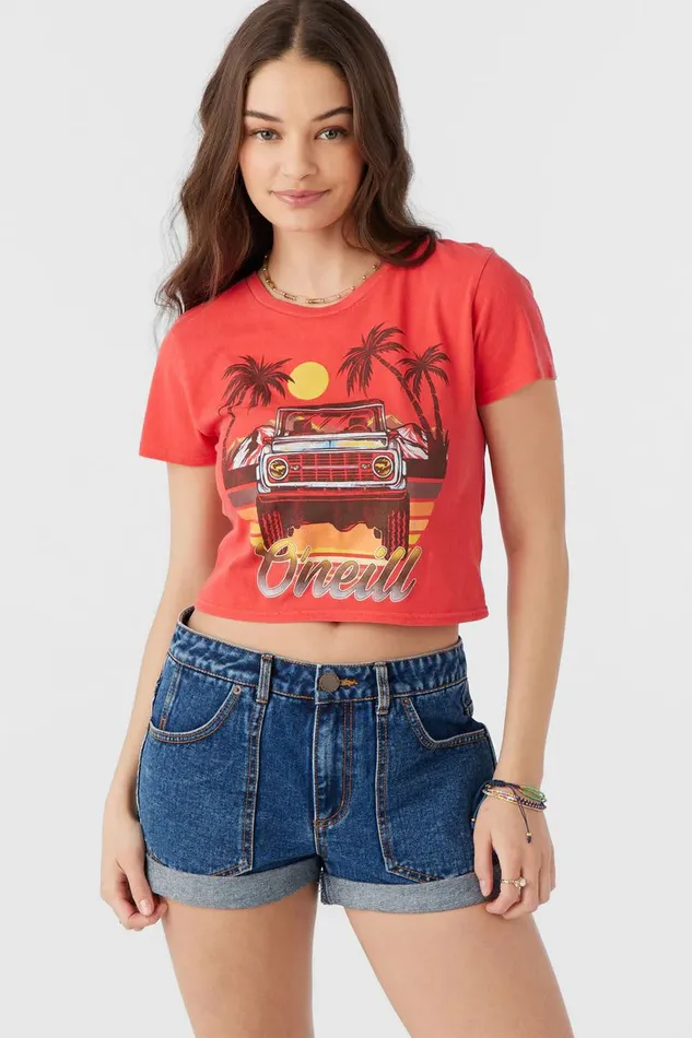 DRIVE WILD TEE Bittersweet Women O039NEILL Clothing