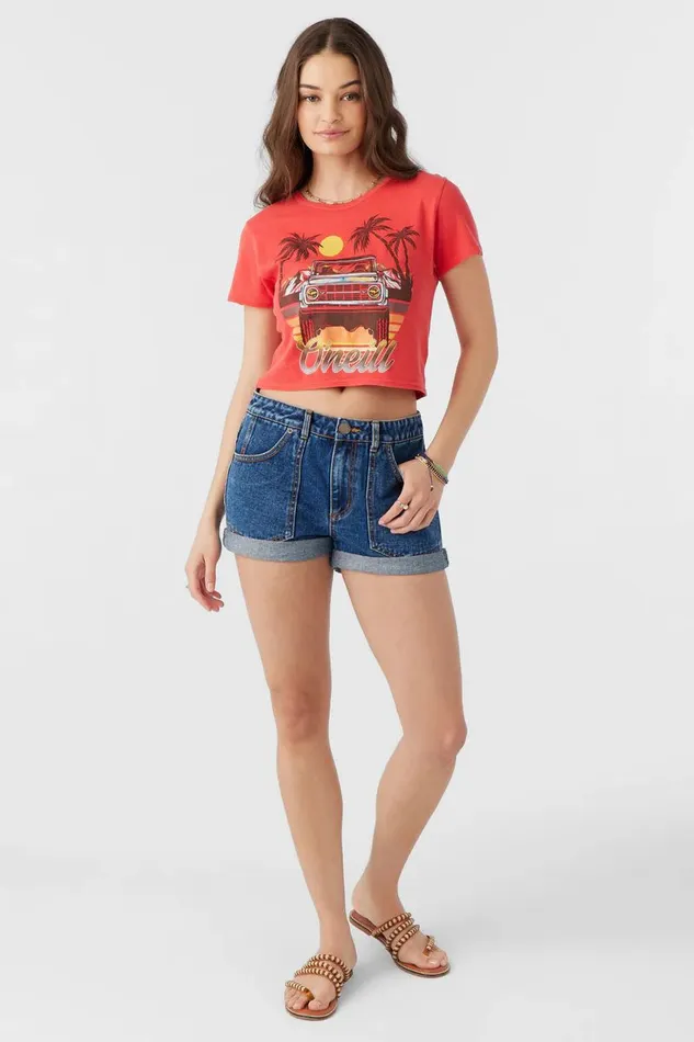 DRIVE WILD TEE Bittersweet Women O039NEILL Clothing