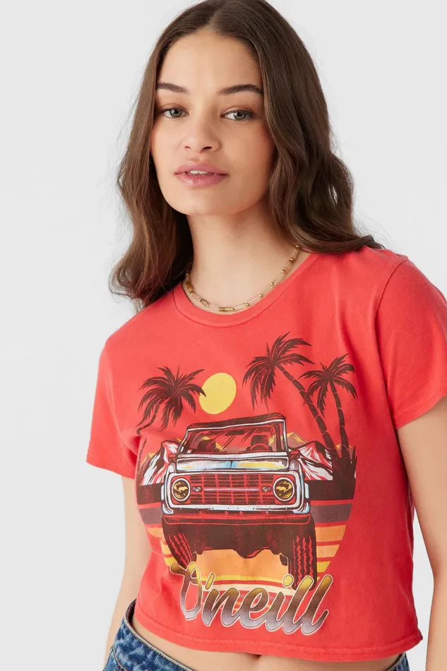 DRIVE WILD TEE Bittersweet Women O039NEILL Clothing