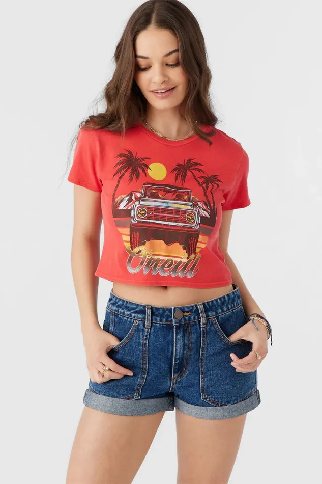 DRIVE WILD TEE Bittersweet Women O039NEILL Clothing