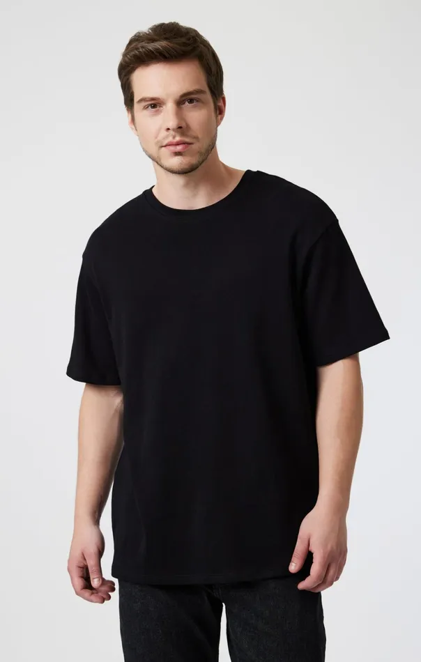 Drop Shoulder TShirt In Black Men Mavi Jeans TShirts