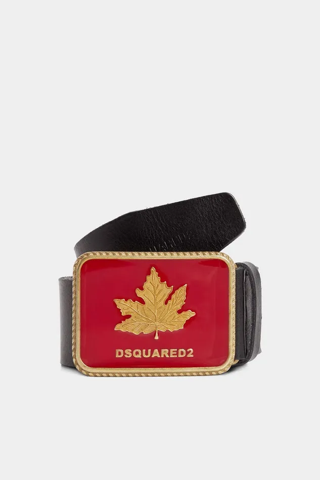 Dsquared2 Belts Canadian Heritage Plaque Belt Black 8211 Men
