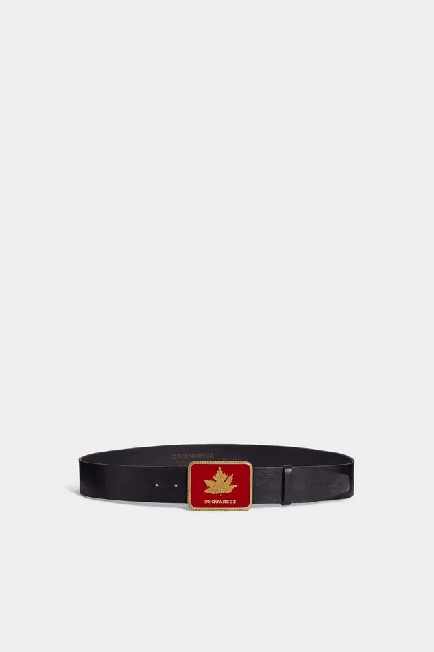 Dsquared2 Belts Canadian Heritage Plaque Belt Black 8211 Men