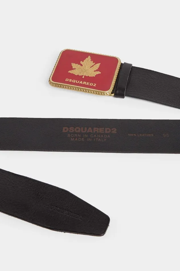 Dsquared2 Belts Canadian Heritage Plaque Belt Black 8211 Men
