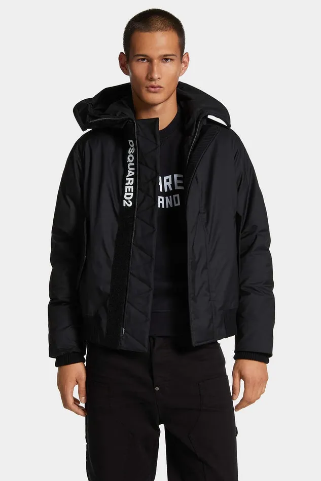 Dsquared2 Coats and Outerwear Techno Down Bomber Black 8211 Men