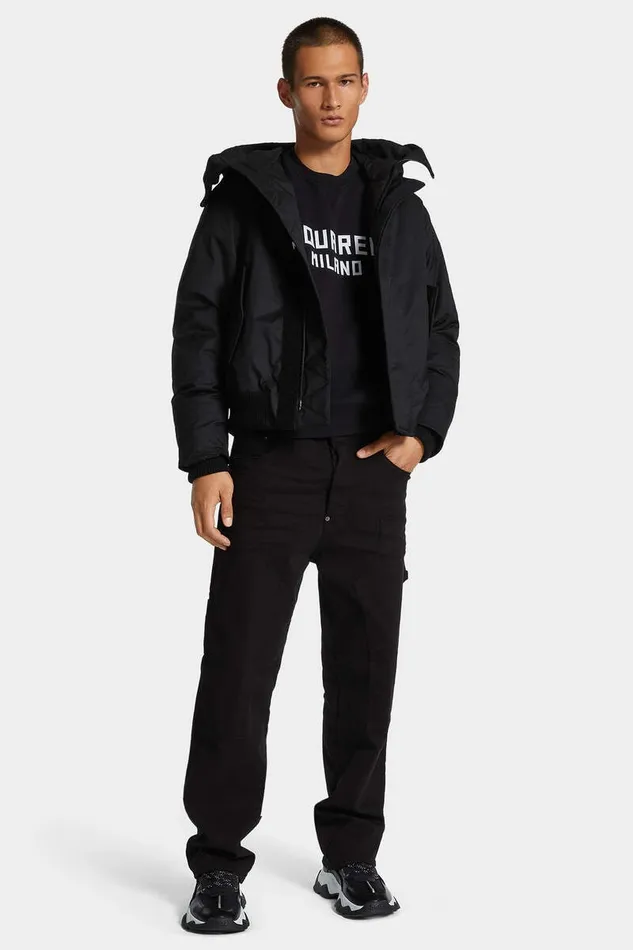 Dsquared2 Coats and Outerwear Techno Down Bomber Black 8211 Men