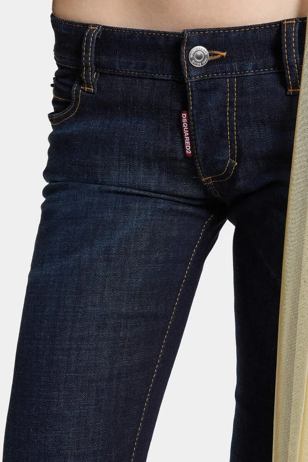 Dsquared2 Jeans Dark Urban Wash Bootcut Sharpei Peekaboo Jeans Navy 8211 Women
