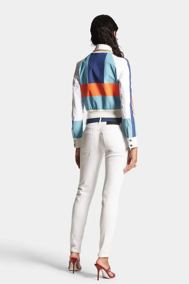 Dsquared2 Jeans Dyed Medium Waist Twiggy Jeans White 8211 Women