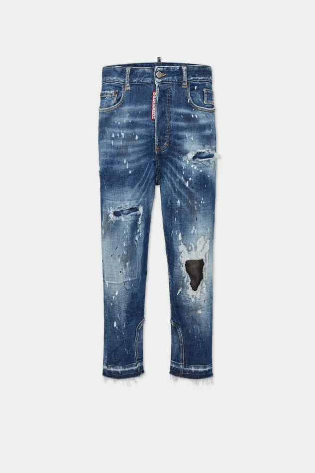 Dsquared2 Jeans Medium Ripped Wash Baby Carpenter Jeans Navy 8211 Women