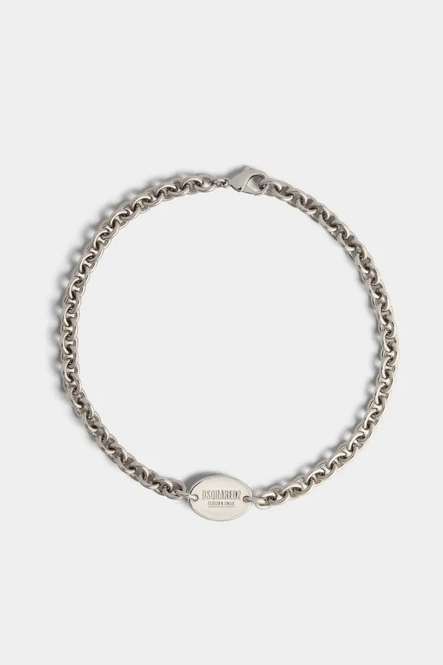 Dsquared2 Jewellery D2 Tag Chain Necklace Silver 8211 MenWomen