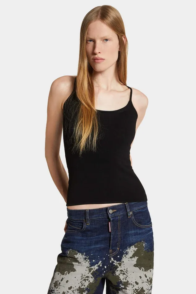 Dsquared2 Knitwear Knit Tank Top Black 8211 Women