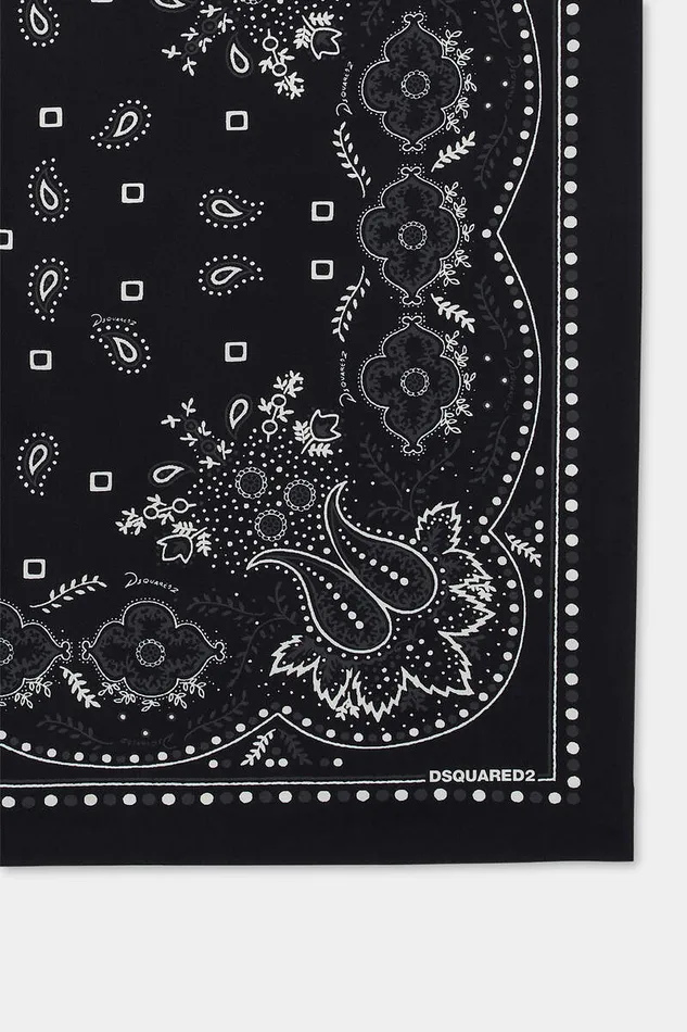 Dsquared2 Scarves Printed Foulard Black 8211 Men