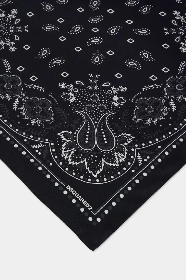 Dsquared2 Scarves Printed Foulard Black 8211 Men