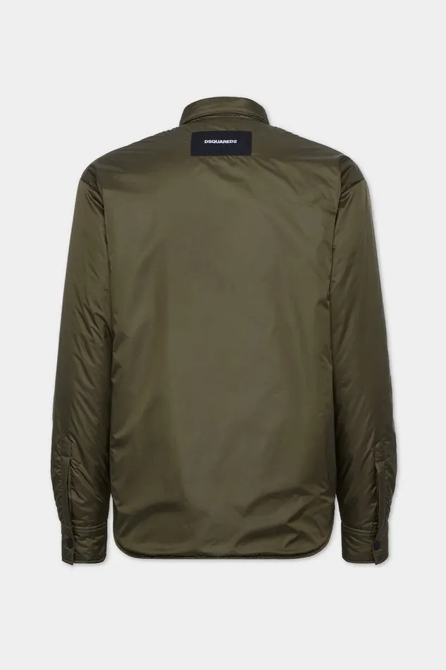 Dsquared2 Shirts Military Light Puffer Shirt Olive Green 8211 Men