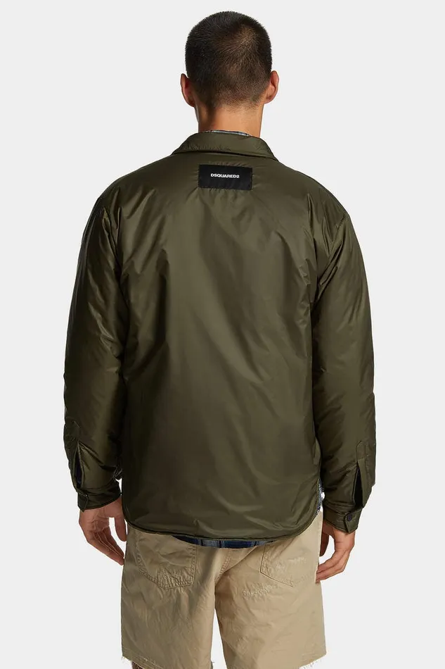 Dsquared2 Shirts Military Light Puffer Shirt Olive Green 8211 Men