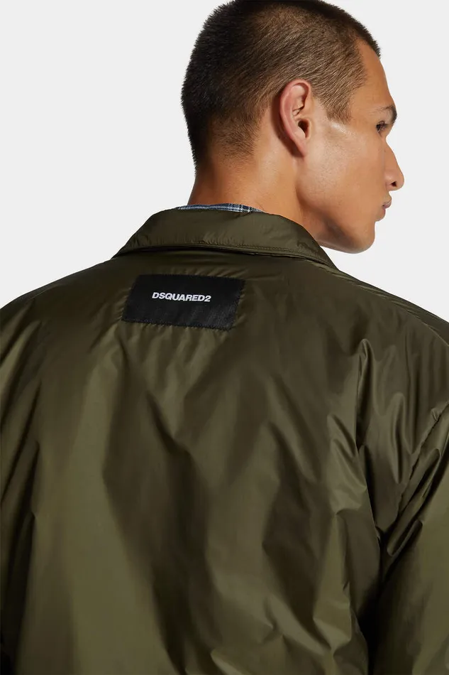 Dsquared2 Shirts Military Light Puffer Shirt Olive Green 8211 Men