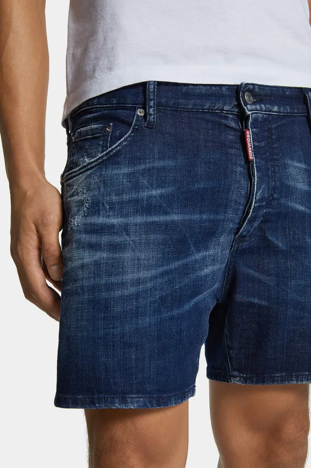 Dsquared2 Shorts Dark Milky Way Wash Bro Jean Shorts Navy 8211 Men
