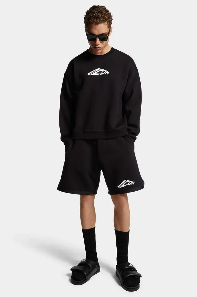 Dsquared2 Shorts Icon New Generation Big Boxer Sweat Shorts Black 8211 Men