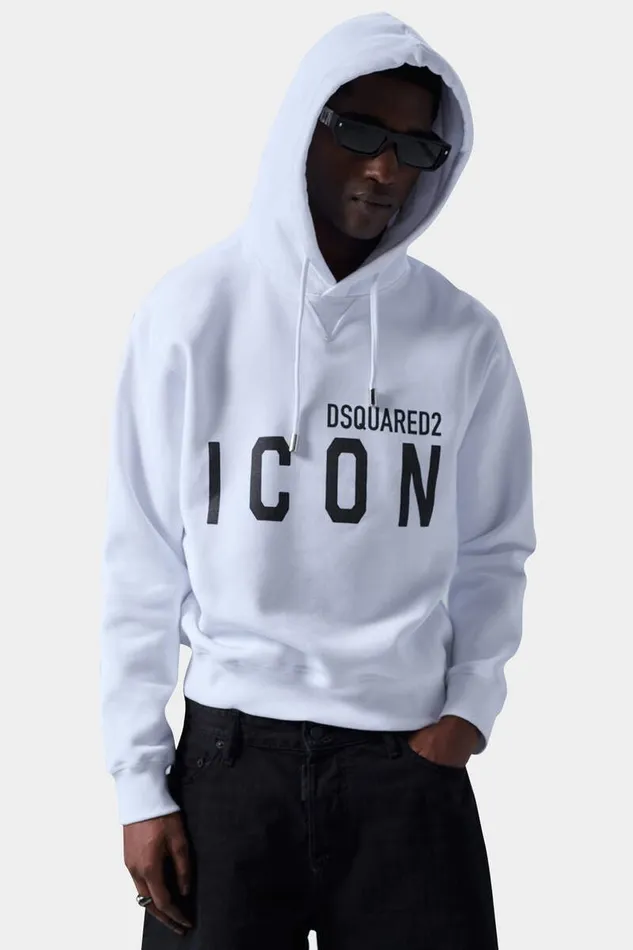 Dsquared2 Sweatshirts Icon Cool Fit Hoodie White 8211 Men