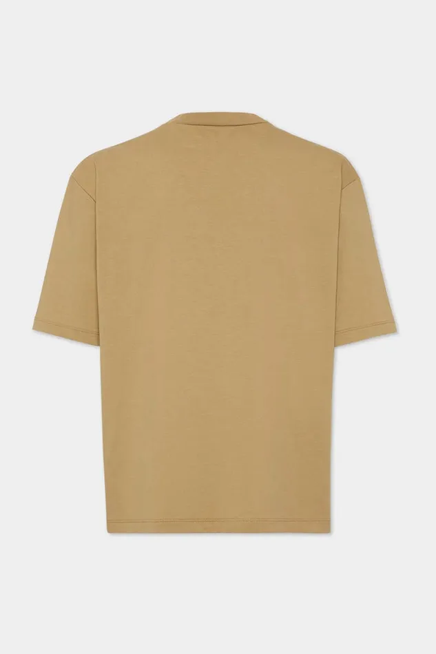 Dsquared2 TShirts and Polo Icon New Generation Loose Fit Embossed TShirt Khaki 8211 Men