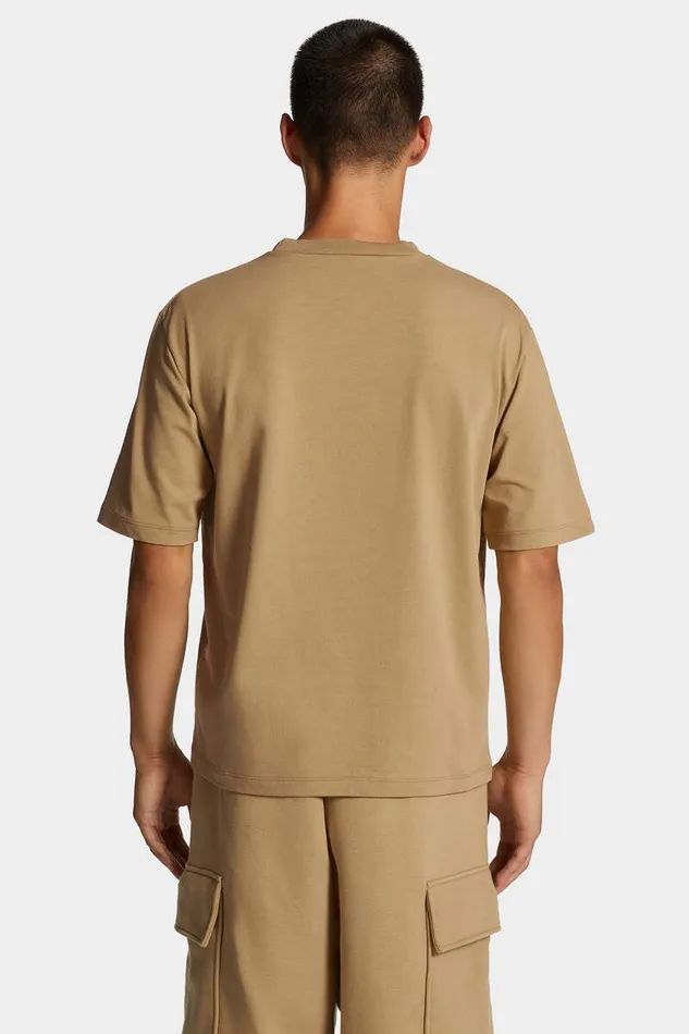 Dsquared2 TShirts and Polo Icon New Generation Loose Fit Embossed TShirt Khaki 8211 Men