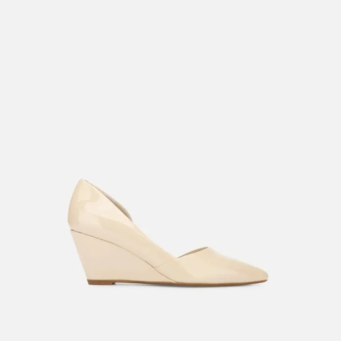 Ellis Patent Leather Wedge Pump Nude Women Kenneth Cole Heels
