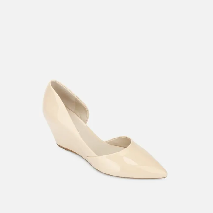 Ellis Patent Leather Wedge Pump Nude Women Kenneth Cole Heels