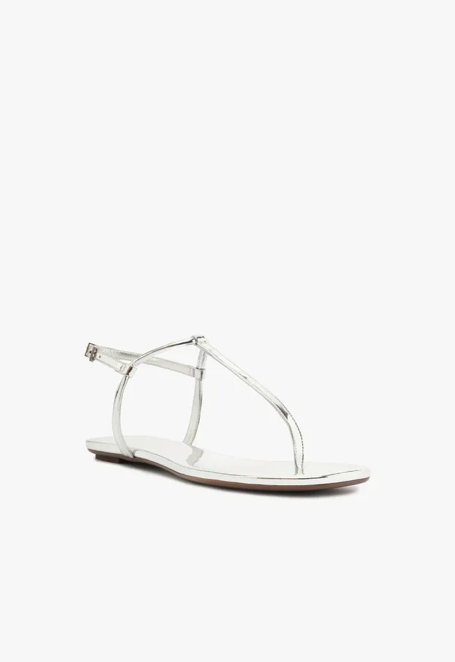 Elsha Flat Sandal Silver Women Schutz Shoes Flats