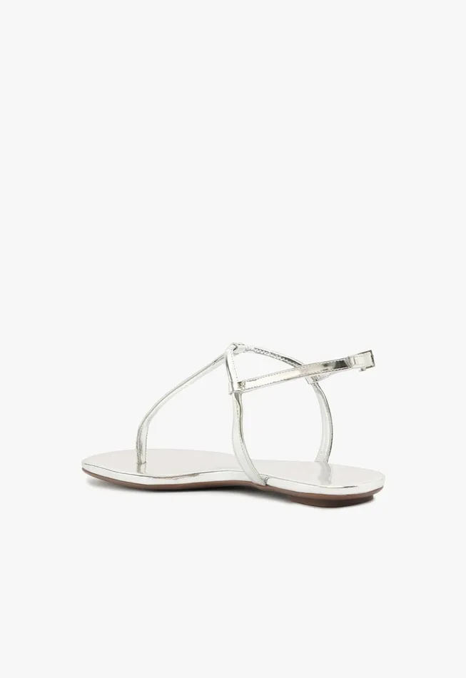 Elsha Flat Sandal Silver Women Schutz Shoes Flats
