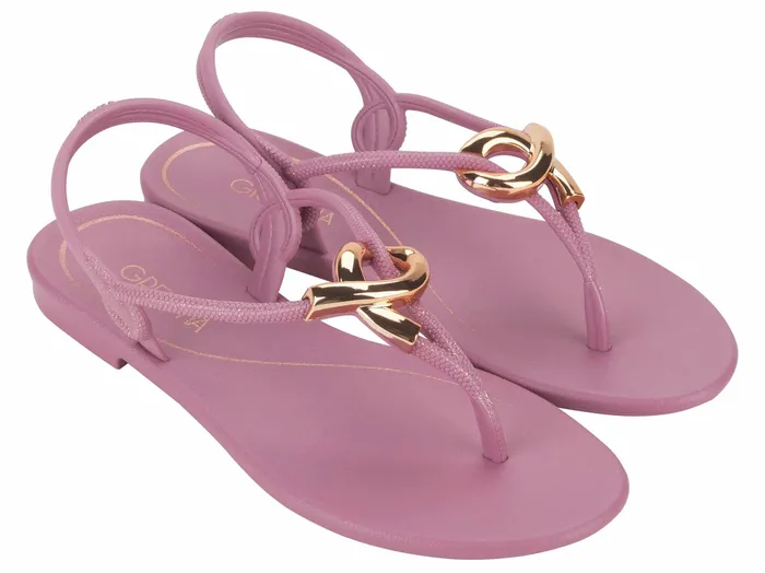 ENLACE SANDAL LILAC Women Flat Sandals NOVO Shoes