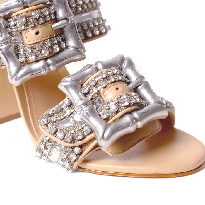 Enola Shine Leather Sandal Light Wood Women Schutz Shoes Enola