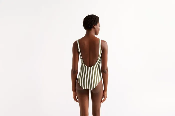 ERES Destino Tank OnePiece Olive VerteBlanc Women OnePiece Swimsuits