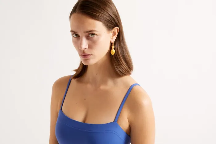 ERES Goossens X Eres Ananas Hoop Earring Jewellery Laiton Dore Women Beachwear and Accessories