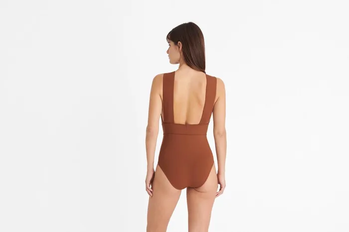 ERES Pigment Sophisticated OnePiece Caramelo Women OnePiece Swimsuits