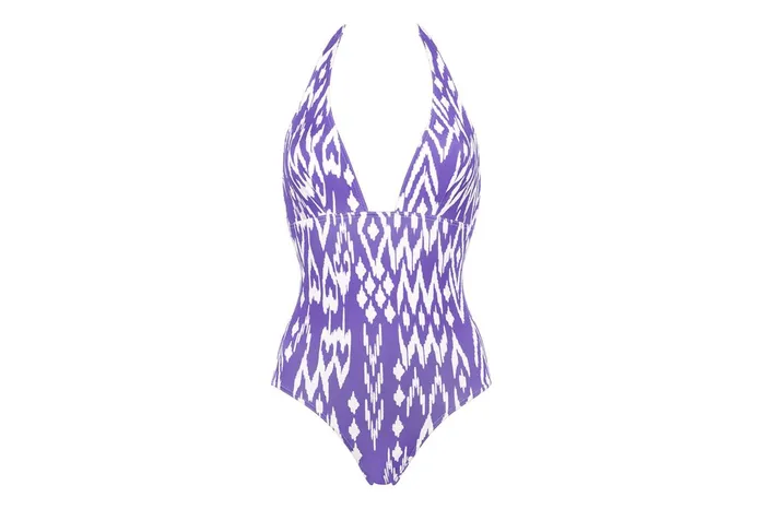 ERES Sunny Triangle OnePiece Imprime Wind Flashy Women OnePiece Swimsuits