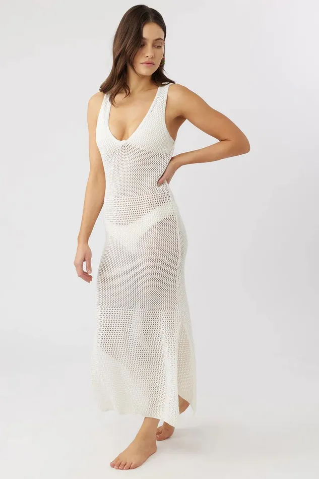 ERIN CROCHET MIDI COVERUP Vanilla Women O039NEILL Swim