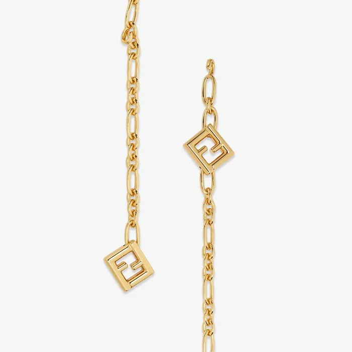 Fendi Belts FF Diamonds Chain Belt Goldcolored Chain Belt 8211 Women