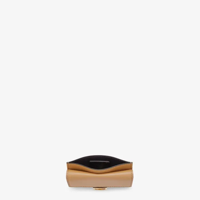 Fendi Card Holders Baguette Card Holder Beige Nappa Leather Card Holder 8211 Women