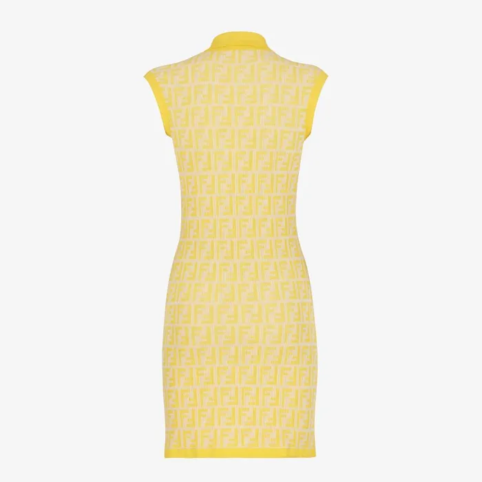 Fendi Dresses and Jumpsuits Dress Golden Yellow FF Cotton Dress 8211 Women