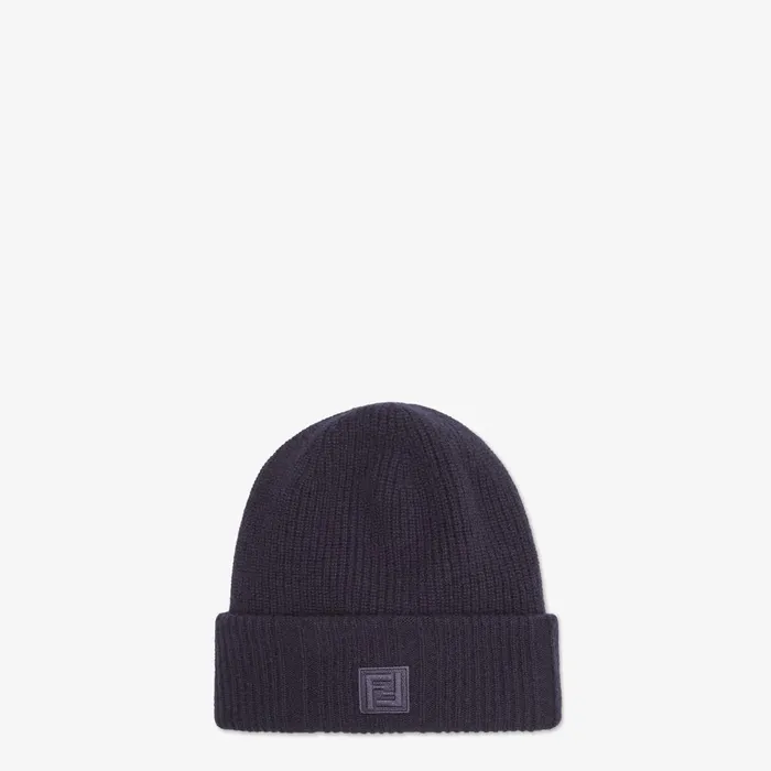 Fendi Hats and Gloves Beanie Blue Wool And Cashmere Hat 8211 Men