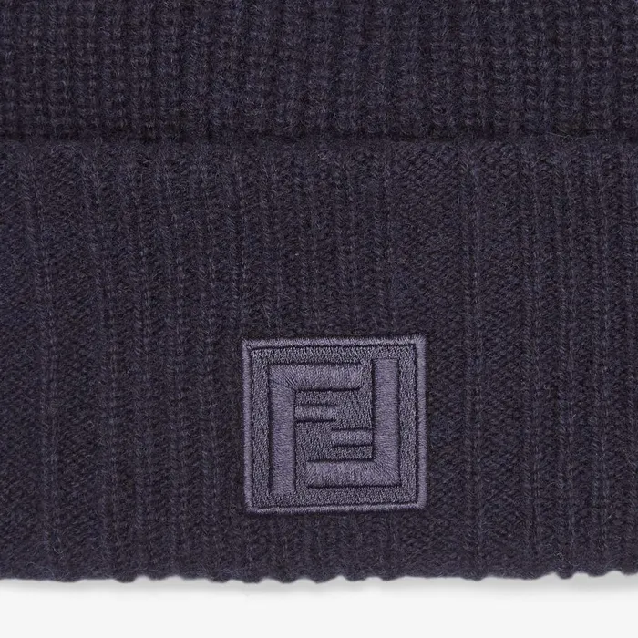 Fendi Hats and Gloves Beanie Blue Wool And Cashmere Hat 8211 Men