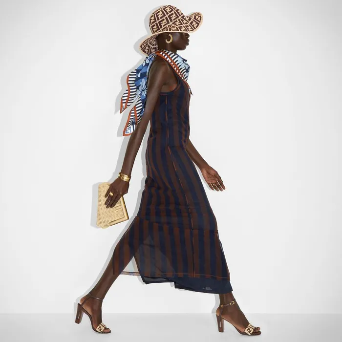 Fendi Hats and Gloves Hat Brown FF Viscose And Cotton Fiber Hat 8211 Women