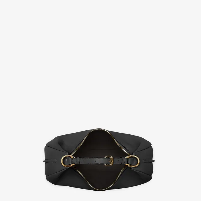 Fendi Hobo Bags Fendigraphy Medium Black Leather Bag 8211 Women