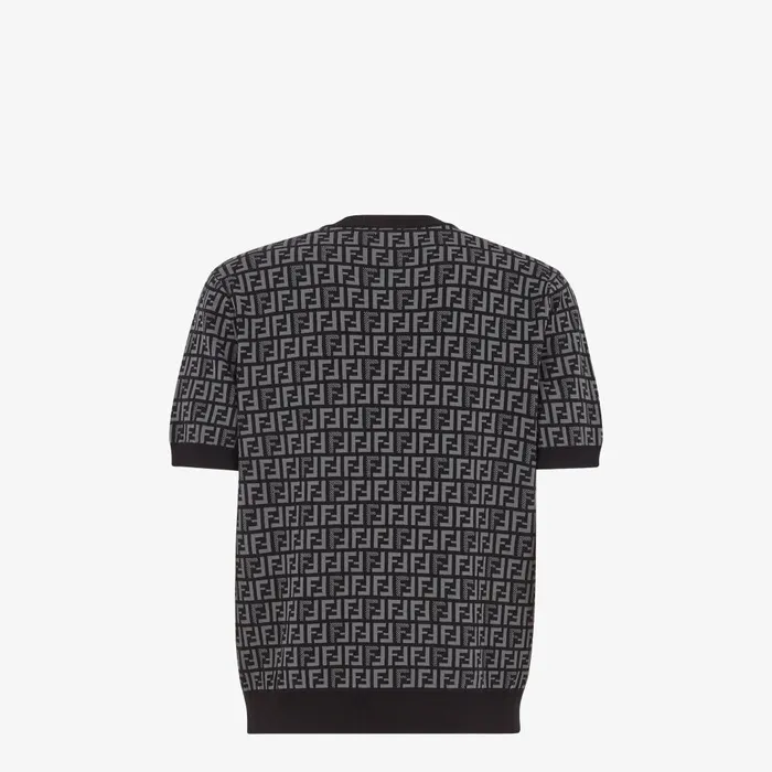Fendi Knitwear Jumper Black Fabric Jumper 8211 Men