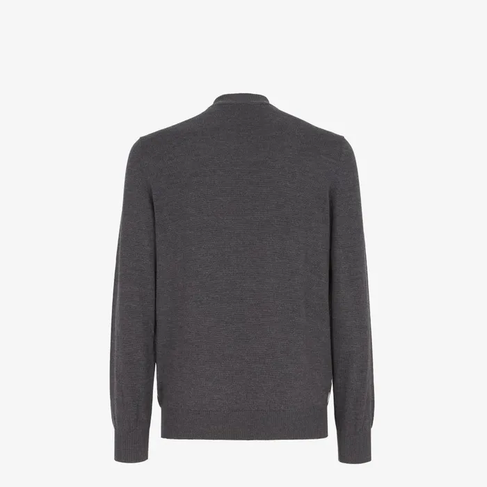 Fendi Knitwear Sweater Gray Wool Sweater 8211 Men