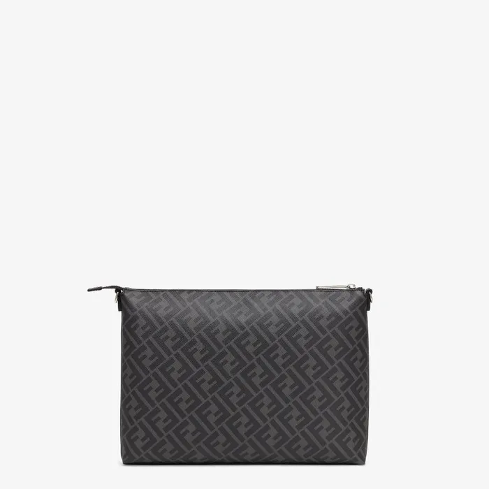 Fendi Messenger Bags Fendi Diagonal Messenger Gray Fabric Bag 8211 Men