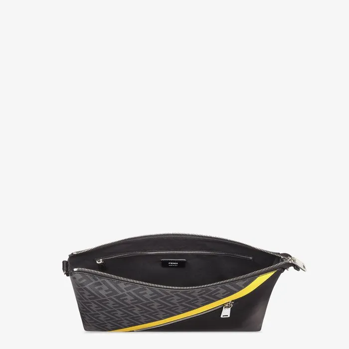 Fendi Messenger Bags Fendi Diagonal Messenger Gray Fabric Bag 8211 Men